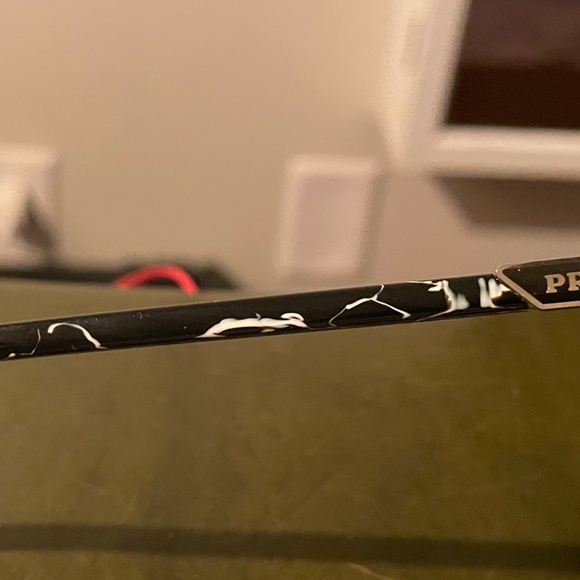 Black and White Marble Printed Prada Sunglasses - Picture 3 of 4
